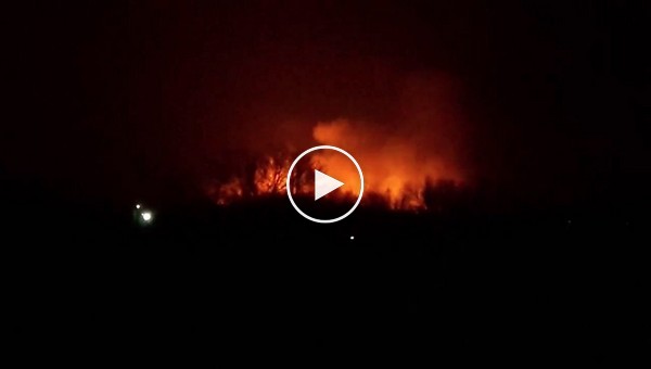В окрестностях Киева ночью был большой пожар