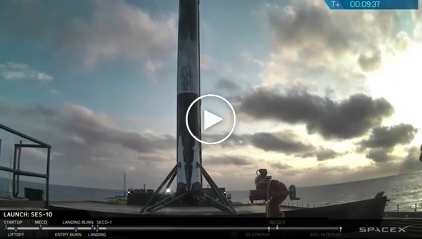 Компания SpaceX совершила повторный запуск и посадку первой ступени ракеты Falcon 9