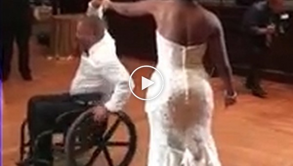 Отец в инвалидном кресле станцевал с дочерью на её свадьбе