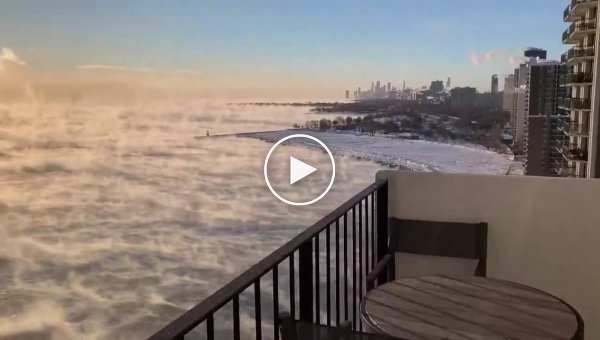 Озеро Мичиган и резкое похолодание в Чикаго